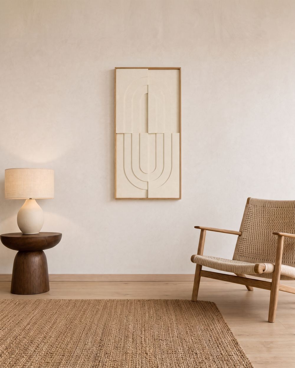 Arch Relief 60 x 120 cm, akoestische wandkunst van vilt